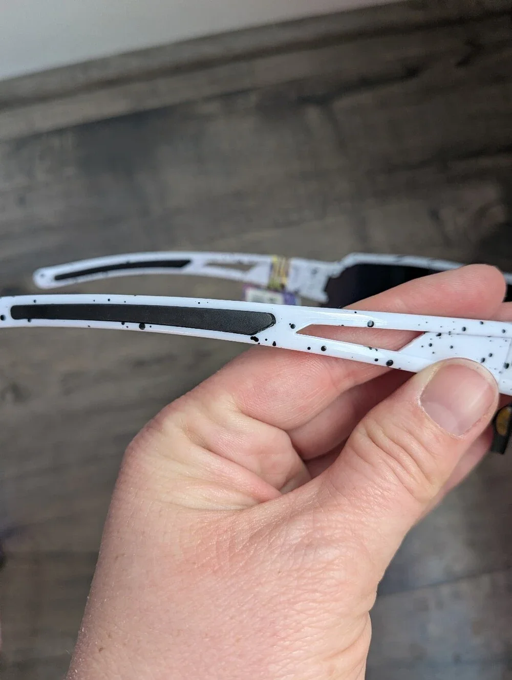 Pugs RR1 Rad Rippers Shield Sunglasses – White Splatter Frame with Mirror Lenses